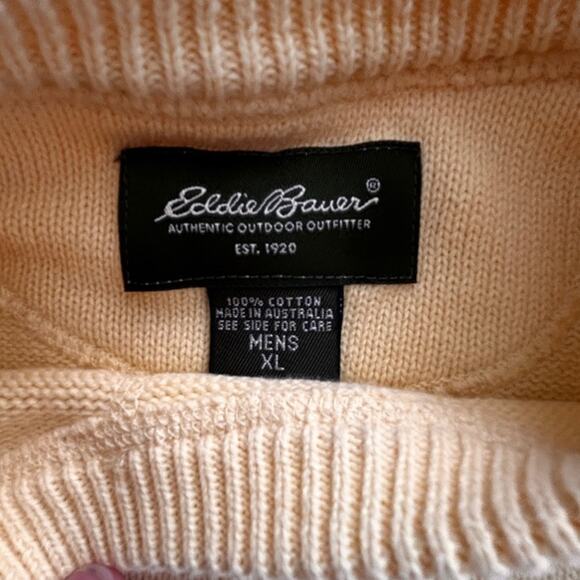 Eddie Bauer Men's Classic Crewneck Sweater, Yellow XL - Picture 2 of 3
